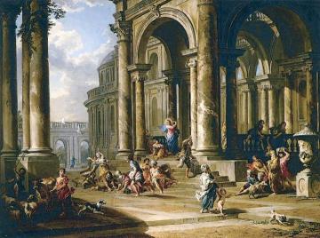 Expulsion of the Moneychangers from the Temple Artwork by Giovanni Paolo Pannini