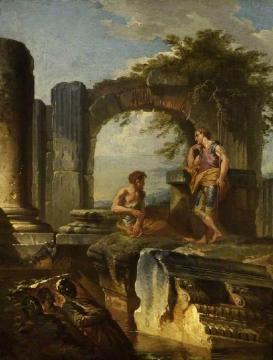 Ruins with Figures Artwork by Giovanni Paolo Pannini