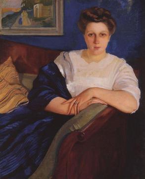 Portrait Of Composer E. Napravnik's Daughter Artwork by Zinaida Serebriakova