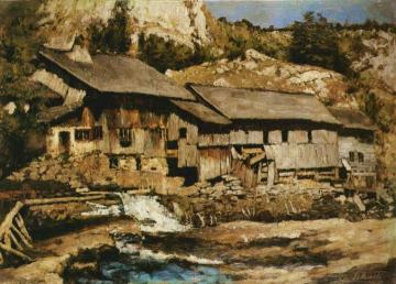 Mill at Saut du Doubs Artwork by Carl Eduard Schuch