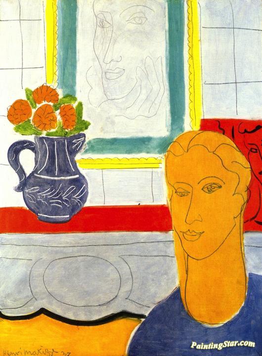 The Ochre Head Artwork by Henri Matisse