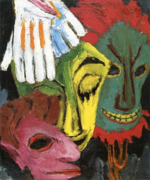 Masks Iii Artwork by Emil Nolde