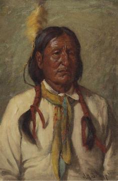 Chief Laban Little Wolf Artwork by Joseph Henry Sharp