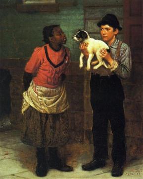 The New Puppy Artwork by John George Brown