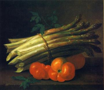 Still Life with Asparagus and Tomatoes Artwork by Paul Lacroix