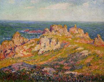 Rocks by the Sea Artwork by Henry Moret