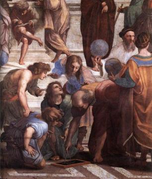 The School of Athens (detail 3) (Stanza della Segnatura) Artwork by Raphael
