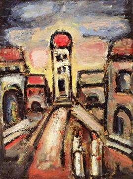 Old Faubourg Artwork by Georges Rouault