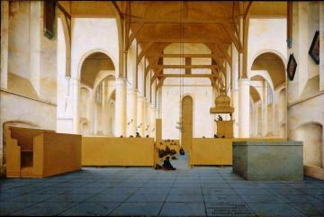 Interieur van de Sint-Odulphuskerk in Assendelft Artwork by Peter Saenredam
