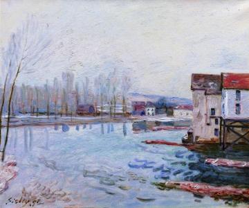 Winter in Moret Artwork by Alfred Sisley