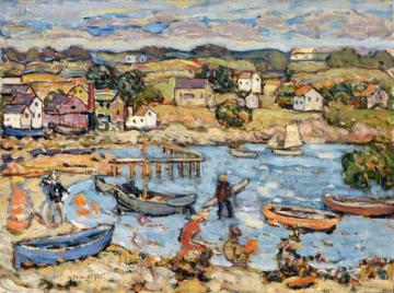 Marblehead Harbor Artwork by Maurice Prendergast
