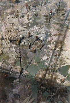 Dneprostroi Artwork by Isaak Brodsky