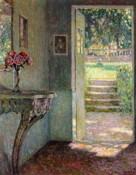 The Garden Door, The Console Artwork by Henri Le Sidaner