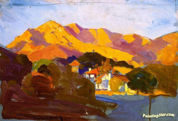 Pasadena Sunset Artwork by Franz Bischoff