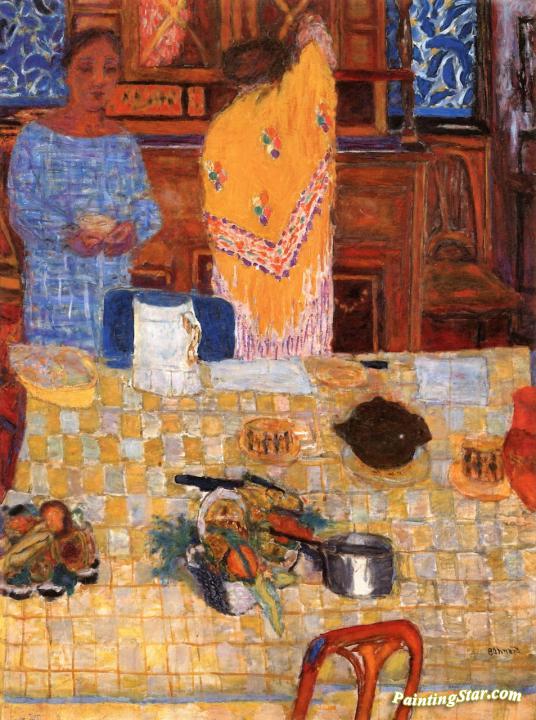 The Yellow Shawl Artwork by Pierre Bonnard