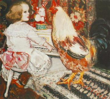 Züzü With Cock Artwork by Istvan Csok