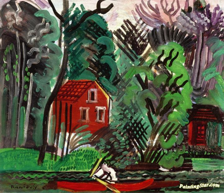 Canoeing Artwork by Raoul Dufy