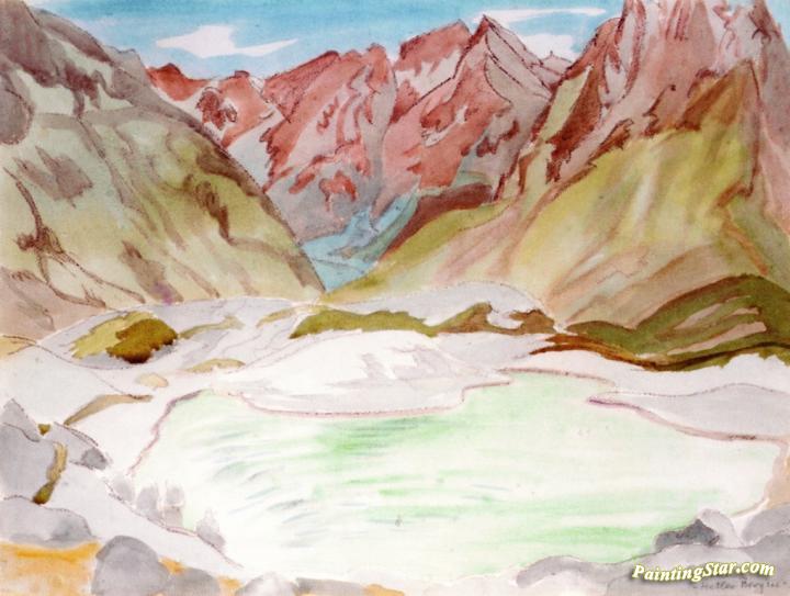 Heller Bergsee Artwork by Erich Heckel