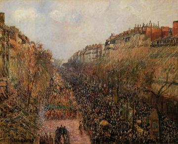 Boulevard Montmartre: Mardi-Gras Artwork by Camille Pissarro