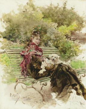 In the park Artwork by Giovanni Boldini
