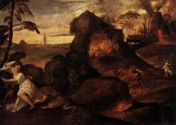 Orpheus and Eurydice Artwork by Titian