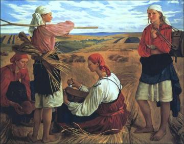 Harvesting Artwork by Zinaida Serebriakova