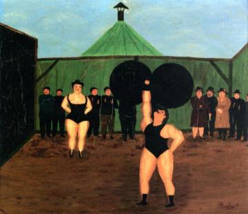 The Weightlifter Artwork by Camille Bombois