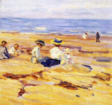 On the Beach Artwork by Helen Galloway McNicoll