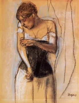 Woman Touching Her Arm Artwork by Edgar Degas