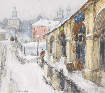 City under the Snow Artwork by Konstantin Gorbatov