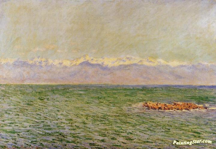 The Sea and the Alps Artwork by Claude Oscar Monet