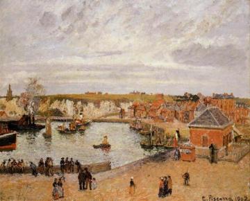 The Port of Dieppe Artwork by Camille Pissarro