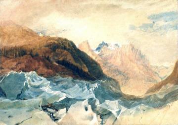 Mer de Glace, Chamonix, with Blair's Hut Artwork by Joseph Mallord William Turner