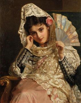 Feliciana, a Spanish Beauty Artwork by John Bagnold Burgess