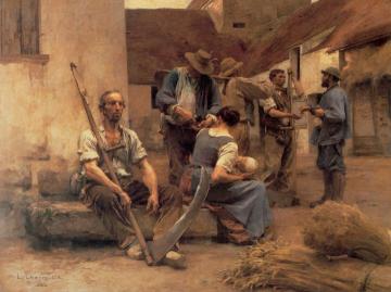 Paying The Harvesters Artwork by Leon Augustin Lhermitte