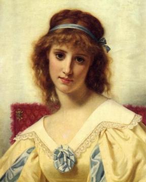 Portrait Of A Young Beauty Artwork by Hugues Merle