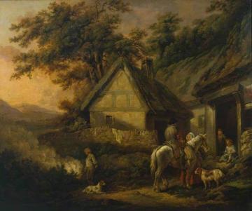 Door of a Village Inn Artwork by George Morland