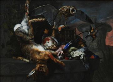 Still Life with Owl Artwork by Pieter Boel