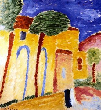 House in Bordighera Artwork by Alexej Jawlensky