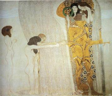 The Beethoven Frieze: The Longing For Happiness Artwork by Gustav Klimt
