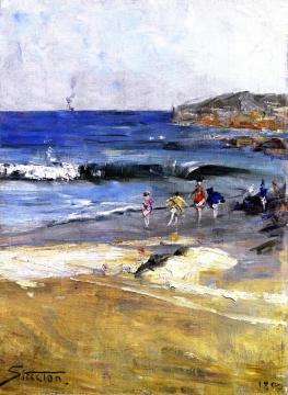 Beach Scene Artwork by Sir Arthur Streeton
