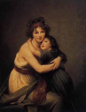 Self-portrait With Her Daughter, Julie Artwork by Elisabeth Vigee Le Brun