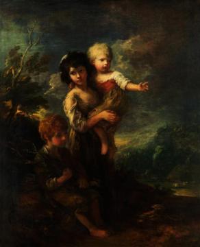 Cottage Children Artwork by Thomas Gainsborough