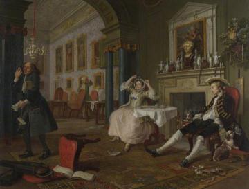 Marriage A La Mode:  The Tete A Tete Artwork by William Hogarth