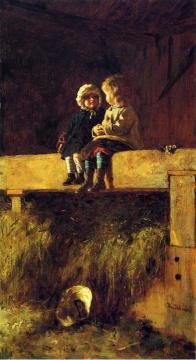 The Confab Artwork by Eastman Johnson