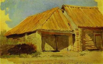 Barns. Study Artwork by Isaac Ilich Levitan