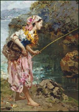 The fisher girl Artwork by Vincenzo Irolli