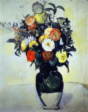 Flowers in an Olive Jar Artwork by Paul Cezanne