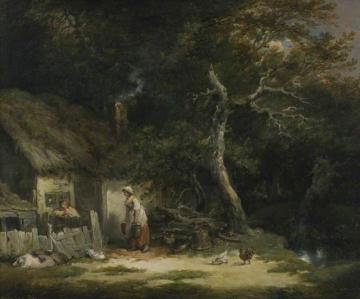 The Woodman's Cottage Artwork by George Morland