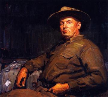 Unidentified Male Portrait, Pala Indian Reservation, Pala, California Artwork by Joseph Kleitsch